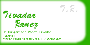 tivadar rancz business card